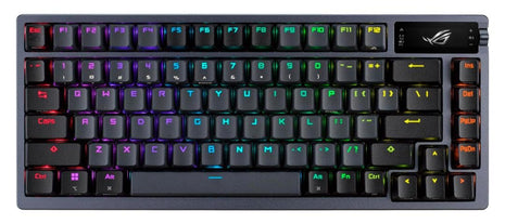 ASUS ROG Azoth Wireless Mechanical Gaming Keyboard 75% TKL, Tri-Mode Connectivity, Hot Swappable Pre-lubed ROG NX Snow Linear Switches, PBT Keycaps, RGB, OLED Display, PC/Mac Support - Black