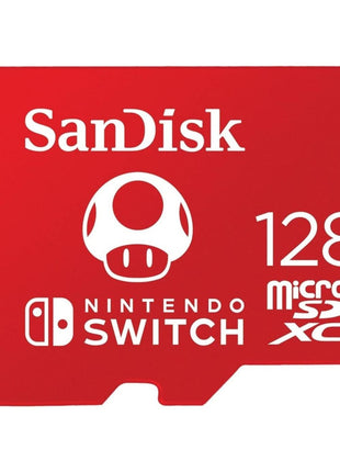 SanDisk 128GB microSDXC-Card, Licensed for Nintendo-Switch - SDSQXAO-128G-GNCZN | 100MB/s read speed with 128GB capacity and U3 rating for gaming, data storage and file transfers