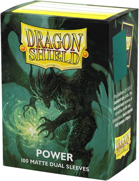 Dragon Shield | Matte Dual Standard Size Card Sleeves | 100 CT - Smooth & Tough Premium TCG Sleeves - Compatible with Pokemon, Flesh & Blood, One Piece & Magic The Gathering | Power