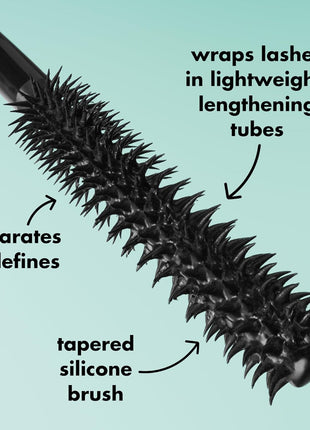 e.l.f. Lash XTNDR Mascara, Pitch Black | Made With Tubing Technology For The Look Of Lash Extensions, Clump & Flake Free, Vegan & Cruelty-Free