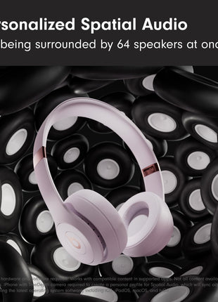 Beats Solo 4 - Wireless On-Ear Bluetooth Headphones, Up to 50-Hour Battery Life, Ultra-Lightweight Comfort, Powerful and Balanced Sound, Apple & Android Compatible - Cloud Pink