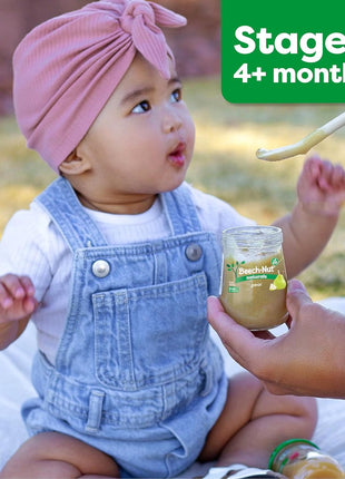 Beech-Nut Meat Baby Food Jars, Chicken & Chicken Broth Puree, 7g Protein, Stage 1 Baby Food for Babies 4 Months and Up, 2.5oz Glass Jars, 10ct
