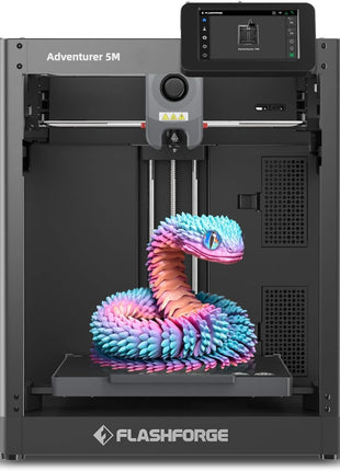 FLASHFORGE Adventurer 5M 3D Printer with Fully Auto Leveling, Max 600mm/s High Speed Printing, 280°C Direct Extruder with 3S Detachable Nozzle, CoreXY All Metal Structure, Print Size 220x220x220mm