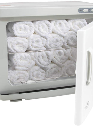 ForPro Professional Collection Premium Hot Towel Warmer, 23L Extra Large Capacity, Two Stainless Steel Racks, White