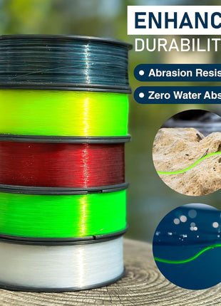 Reaction Tackle Monofilament Fishing Line- Strong and Abrasion-Resistant Nylon Mono, Smooth and Long Casting - Low Memory- Freshwater and Saltwater Fishing Monofilament Line