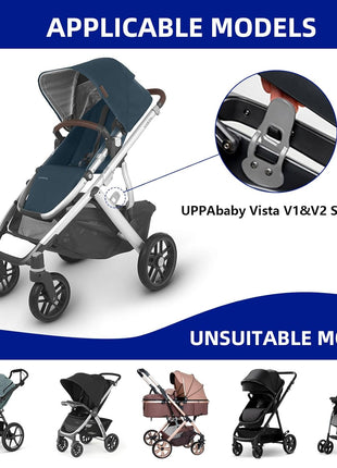 Replacement Closing Latch UppaBaby Vista 2015+ (and V2),Hinge Latch Compatible with UpperBaby Vista V1 & V2 Strollers,Secures Stroller in Closed Position,Gray 1-Pack Includes 2 Screws