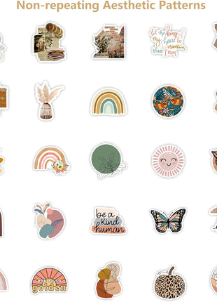 CAKOLINK Vintage Aesthetic Stickers 50 Pcs, Vinyl Waterproof Stickers for Water Bottles Laptop Phone Computer Guitar (1)