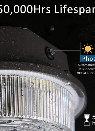LED Barn Light, Dusk to Dawn Outdoor Yard Light with Photocell Ultra Brightness 5000K Daylight 7500lm, 500W MH/HPS Replacement, AC100-277V IP65 Waterproof for Farmhouse Area