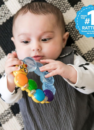 Baby Einstein Teether-Pillar Rattle and Chill Teething Toy, Ages 3 Months +