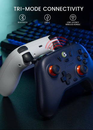 GameSir Nova Lite 2.4g Wireless Controller for Windows PC, iPhone, Android, Switch & Steam Deck, Bluetooth Controller Gamepad with Hall Effect Trigger,Turbo,Rumble Vibration(White)