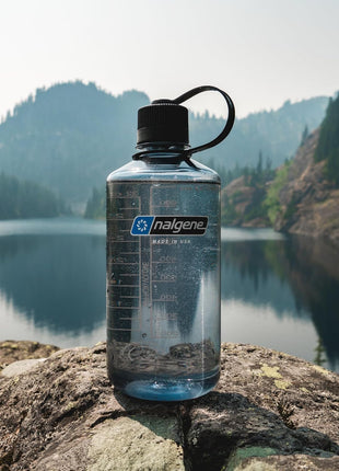 Nalgene Leak Proof Tritan BPA-Free Water Bottle - 32 oz Narrow Mouth - Made in the USA for Outdoor Use & Daily Hydration (Grey)
