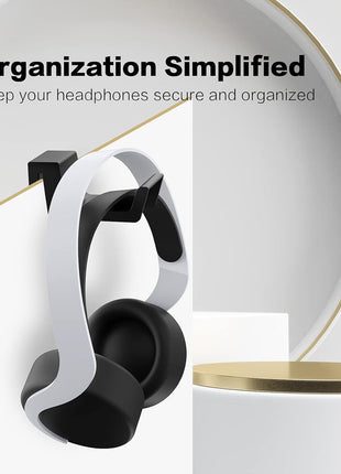NexiGo PS5 Headphone Holder, [Minimalist Design] Mini Headphone Hanger with Supporting Bar, for Sony PlayStation 5 Gaming Headset, Black