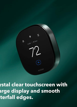 ecobee Smart Thermostat Premium with Smart Sensor and Air Quality Monitor - Programmable Wifi Thermostat - Works with Siri, Alexa, Google Assistant, Black