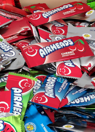 Airheads Candy Mini Bars, Assorted Flavors, 2 Pounds (Approx. 70 Pieces) Airheads Bulk Bag, Individually Wrapped Candy, Mini Airhead