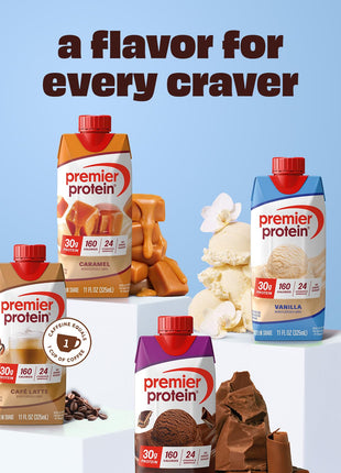 Premier Protein 30g High Protein Shake, Vanilla, 12 Pack | 160 Calories, 24 Vitamins & Minerals, No Added Sugar, Supports Muscle Health, Gluten-Free, 11 oz