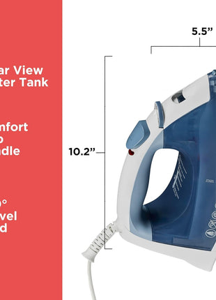 BLACK+DECKER Steam Iron for Clothes with Auto Shutoff & TrueGlide Soleplate