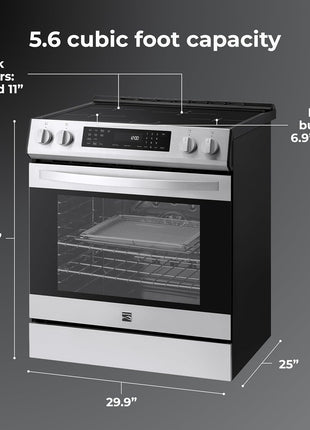 Kenmore 5.6 cu. ft. Electric Induction Range Oven - Stainless Steel