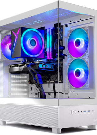 Skytech Gaming Azure 3 Gaming PC, AMD Ryzen 7 7700 3.8GHz, AMD RX 9060XT 16GB VRAM, 1TB Gen4 NVMe SSD, 32GB DDR5 RAM 6000, 650W Gold PSU, WI-FI 5, Windows 11, Desktop