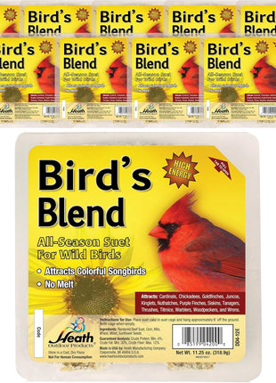 Heath Outdoor Products birds DD4-10 All Season High Energy Suet Cake, Case Of 10