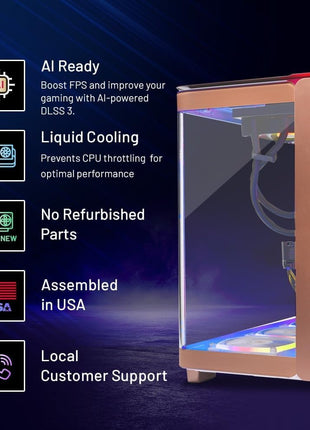 Skytech King 95 Gaming PC Desktop, Intel i7 14700F 2.1 GHz (5.3GHz Turbo), NVIDIA RTX 5070 12GB, 1TB Gen4 NVMe SSD, 32GB DDR5 RAM 5600 RGB, 850W Gold ATX 3 PSU, 360mm ARGB AIO, Wi-Fi, Win 11