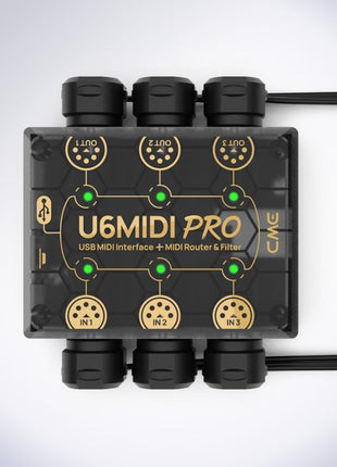 CME MIDI Cable 4-Pack - 1FT / 30cm, 5-pin DIN, Low-Profile - Mirrored 45-Degree Angled Ultra-Thin Plugs for Compact Spaces - Ideal for MIDI Interface, Pedalboard, Keyboard