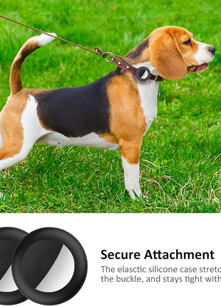 SimpleThings Air-tag Cat Collar Holder, Pet Silicone Protective Case for Air-tag, 2Pack Waterproof Case Cover for Apple Air-tag Cat Dog Pet Collar Within 3/8 inch