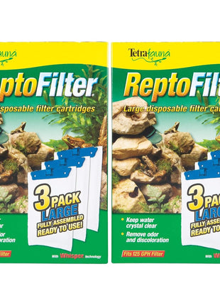 TetraFauna ReptoFilter Filter Cartridges, Size Medium, Filter Cartridge Refills, 3 Count