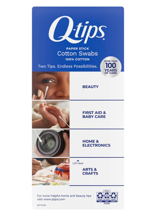 Q-tips Cotton Swabs For Hygiene and Beauty Care Original Cotton Swab Made With 100% Cotton 625 Count