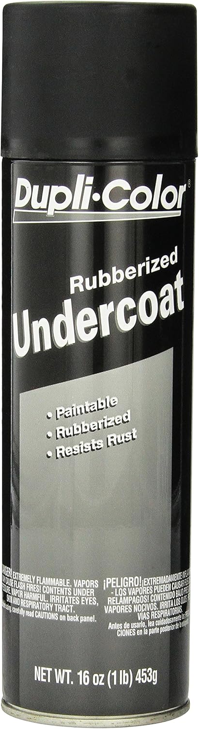 Dupli-Color EUC101A00 Paintable Rubberized Undercoat – Black Automotive Spray Paint - 16 oz Aerosol Can