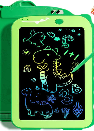 Teriph LCD Writing Tablet for Kids, Colorful Toddlers Toys Drawing Board, Educational Kid Toys, Doodle Pad Dinosaur Toy for 3 4 5 6 7 8 Year Old Boys Girls Birthday Party Xmas,8.5inch & Green