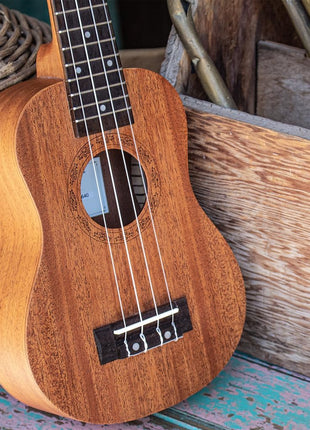 Sawtooth Soprano Ukulele Mahogany 21 inch Ukulele Beginner Kit Online Lesson Padded Gig Bag Premium Wood Uke Stand Picks Quick Start Guide Ukulele Pack