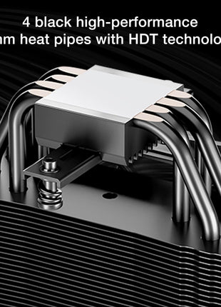 be quiet! Pure Rock 3 Black CPU Air Cooler | 4 High Performance 6mm Heat Pipes with HDT Technology | 120mm PWM Fan | AMD:AM4 AM5/Intel LGA 1700/1150/1151/1200 | Black | BK039