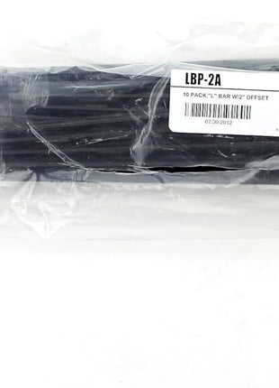Middle Atlantic LBP-2A 2" Offset L-Shaped Lace Bar for Rackrail (10 Pack)