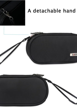 BUBM Double Compartment Storage Case Compatible with PS Vita and PSP, Protective Carrying bag, Portable Travel Organizer Case Compatible with PSV and Other Accessories, Black