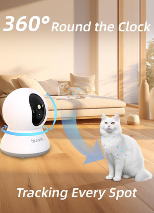 blurams Pet Camera 2K, Dog Camera with Phone App, 360° PTZ Indoor Cameras for Home Security Indoor, Color Night Vision, 2-Way Talk, Motion Detection&Tracking, Cloud&SD