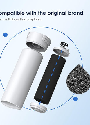 GLACIER FRESH Water Filter Compatible with XWFE (Built-in CHIP), Replacement for GE XWFE, XWF Refrigerator Water Filter NSF/ANSI 42 Certification Pack of 1
