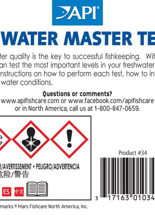 API FRESHWATER MASTER TEST KIT 800-Test Freshwater Aquarium Water Master Test Kit, White, Single, Multi-colored