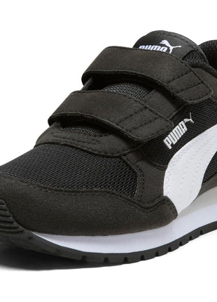 PUMA Kids ST Runner Hook and Loop Sneaker, Gray Echo Navy, 9 US Unisex Toddler