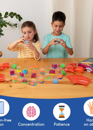 BONNYCO Brain Teaser Puzzles Cubes Kids Party Favors Pack 30. Pinata Goodie Bags Stuffers for Kids 3-5 4-8, Return Gifts for Birthday Party. Mini Puzzle Games, Classroom Prizes, Rewards Stocking