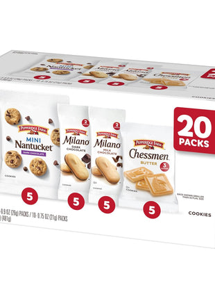 Pepperidge Farm Cookies Variety Pack, Snack Packs, 20 Pk