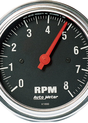 Auto Meter 2499 Traditional Chrome in-Dash Electric Tachometer 3.375 in.