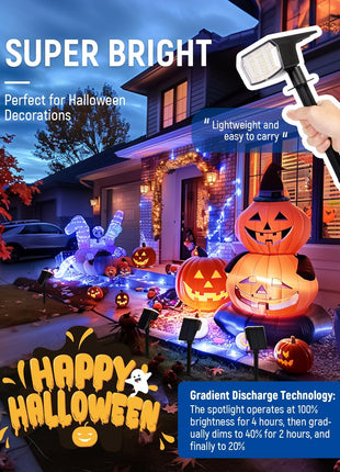 Solar Spot Lights Outdoor Waterproof 4 Pack IP65, 63 LED 3 Lighting Modes Spotlights for Yard Garden House Garage Pathway