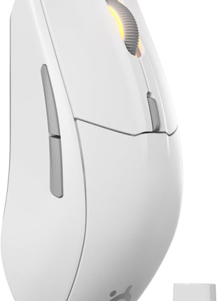 SteelSeries Rival 3 Wireless Gen 2 Gaming Mouse 鈥?2.4GHz and Bluetooth 鈥?18000 DPI TrueMove Air Optical Sensor 鈥?60 Million Click Durability 鈥?Light-Weight 鈥?100% PTFE Feet 鈥?White