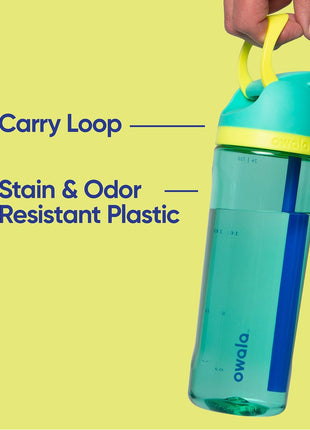 Owala FreeSip Clear Tritan Plastic Water Bottle with Straw, BPA-Free Sports Water Bottle, Great for Travel, 25 Oz, Shy Marshmallow