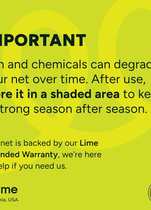 Lime Ultra-Durable Pool Skimmer Net – Deep Fine Mesh for Efficient Leaf & Debris Cleaning, Fits Standard Pool Poles (Net Only, No Pole)