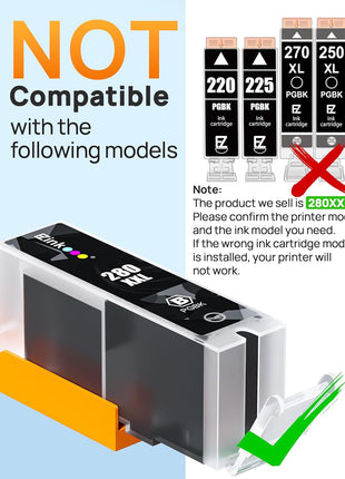 E-Z Ink Compatible Tr8620a Ink Cartridge Replacement for Canon PGI-280XXL CLI-281XXL 280 XXL 281 XXL Compatible with TR8520 TR8620a TR8620 TS702a TS9520 TS9521C TR8520 TS6220 TS6320 TS8220 (5 Pack)