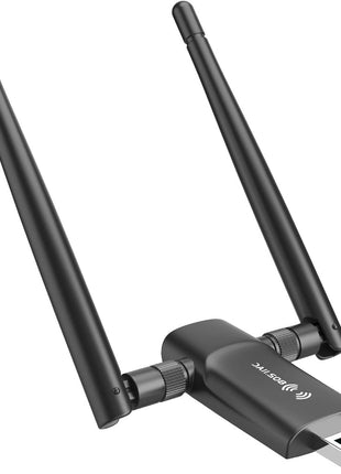 Nineplus Wireless USB WiFi Adapter for PC - 1300Mbps Dual 5Dbi Antennas 5G/2.4G WiFi Adapter for Desktop PC Laptop Windows11/10/7, Wireless Adapters for Desktop Computer Network Adapters