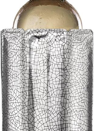 Vacu Vin Wine Bottle Chiller – Flexible Wine Cooler Sleeve – Reusable Ice Pack Bottle Cooler – Portable Wine Chiller for White Wine and Red Wine – Silver