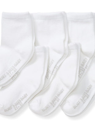 Burt's Bees Baby Baby Socks Ankle or Crew Height Made with Soft Organic Cotton - 6 Packs With Non-Slip Grips for Babies and Newborn Babies