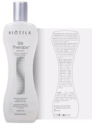 BioSilk Silk Therapy Original, Reconstructing Treatment For Adding Shine & Helping Prevent Split Ends, Sulfate, Paraben, & Cruelty-Free, 2.26 Oz